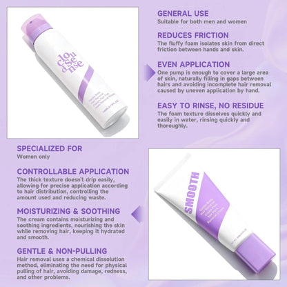 Gentle Hair Removal Cream  ✨ Smooth Skin, No Pain — Perfect for Sensitive Skin 💜