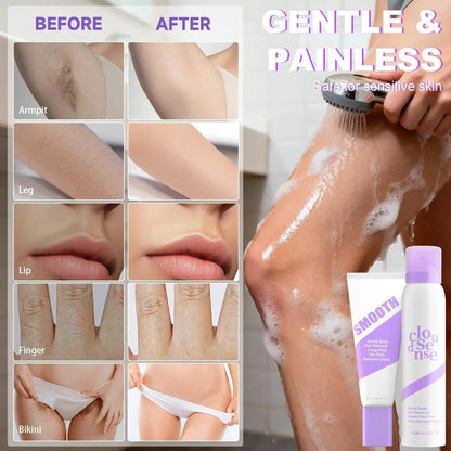 Gentle Hair Removal Cream  ✨ Smooth Skin, No Pain — Perfect for Sensitive Skin 💜