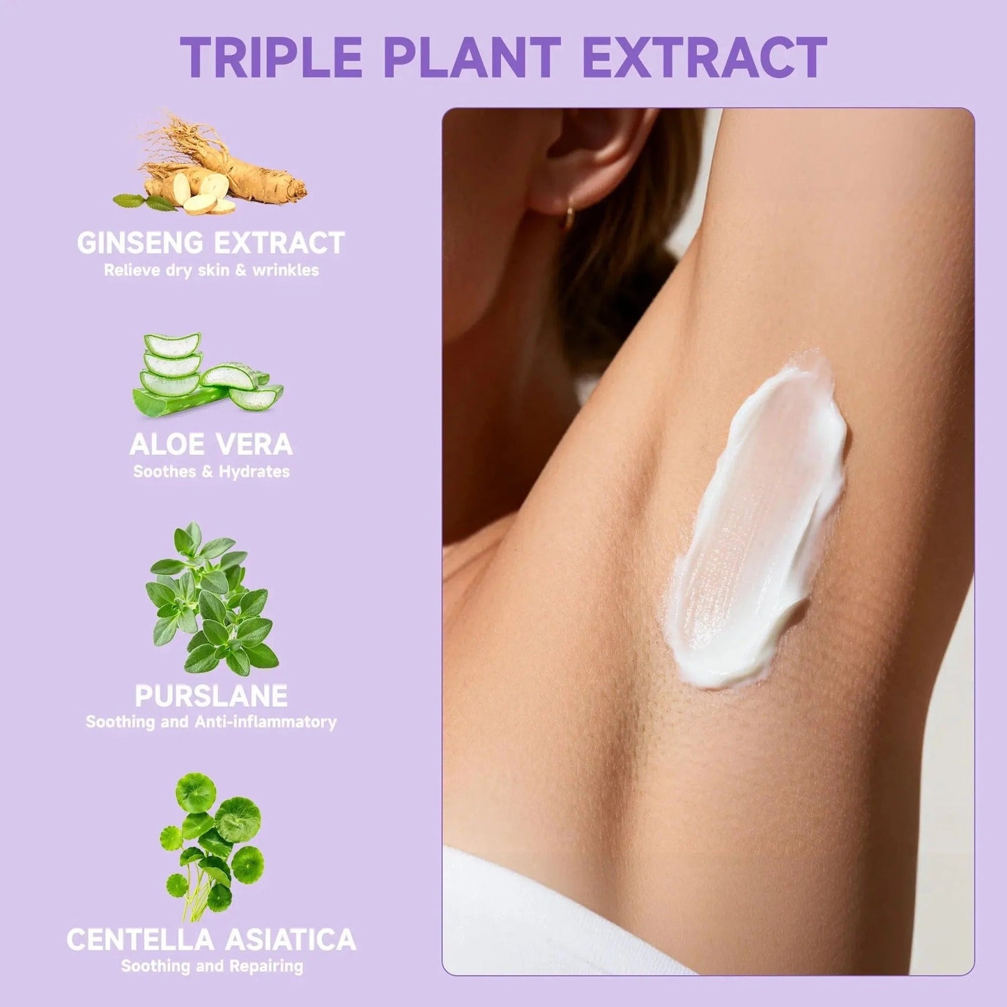 Gentle Hair Removal Cream  ✨ Smooth Skin, No Pain — Perfect for Sensitive Skin 💜