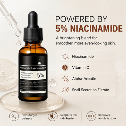 5% Niacinamide Face Serum, Hydrating Brightening Solution for Dull-Looking Skin, Even Tone & Radiant Glow