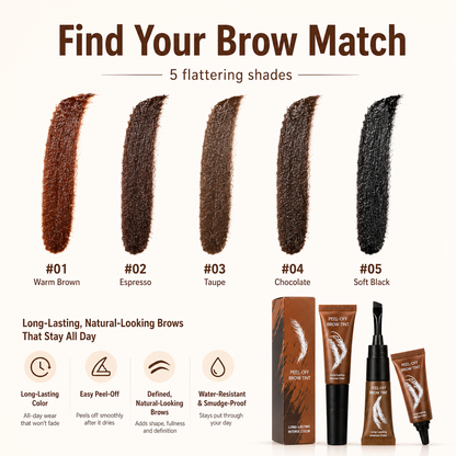 Shade Peel-Off Brow Tint – Waterproof, Smudge-Resistant & Long-Lasting