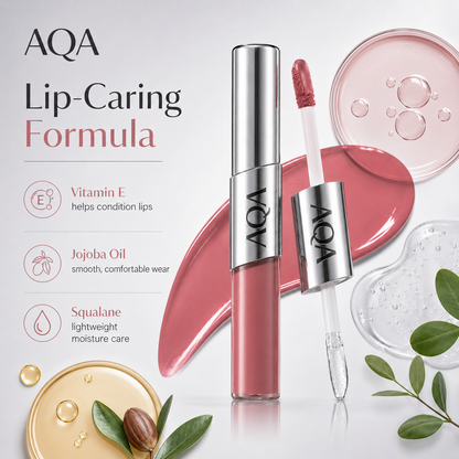 Perfect Twin Lip — Dual-Ended Liquid Lipstick with Velvet Matte Color and Glossy Shine