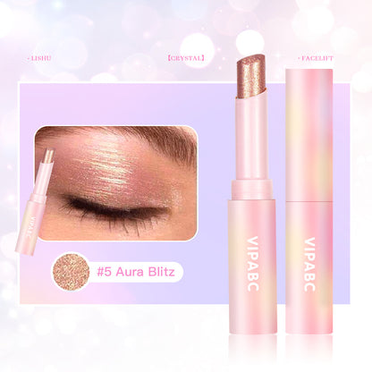 SKAVIX Jelly Glow Eyeshadow Stick – Creamy Shimmer Eyeshadow Crayon, Long-Lasting Sparkle Makeup
