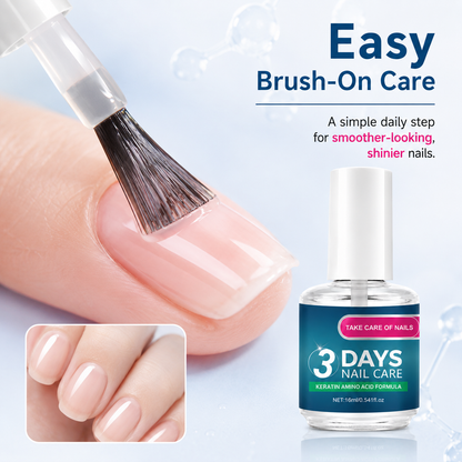 Summervibes 3-Day Nail Therapy – Keratin & Amino Acid Nail Strengthener + Cuticle Care with Aloe , Brittle Nails