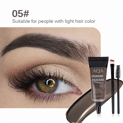 AQA Waterproof Brow Tint Cream Kit – Long-Lasting, Smudge-Resistant Eyebrow Color with Brush for Natural, Fuller-Looking Brows