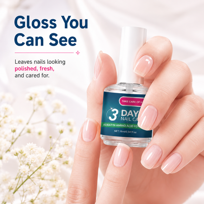 Summervibes 3-Day Nail Therapy – Keratin & Amino Acid Nail Strengthener + Cuticle Care with Aloe , Brittle Nails