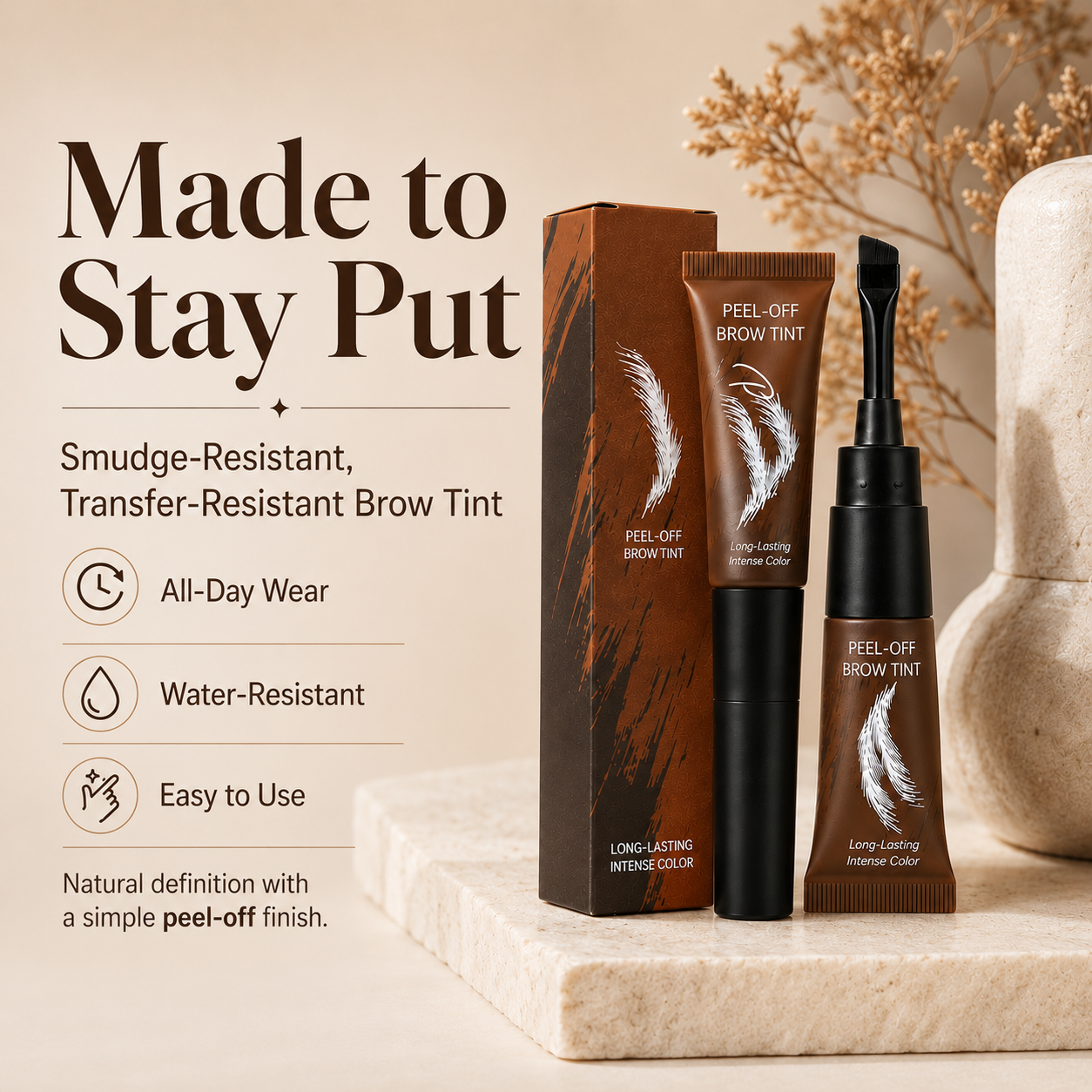 Shade Peel-Off Brow Tint – Waterproof, Smudge-Resistant & Long-Lasting