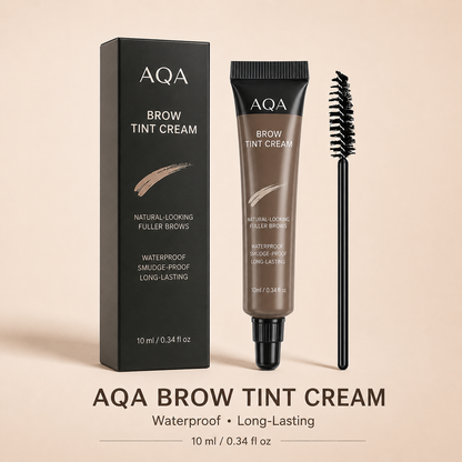 AQA Waterproof Brow Tint Cream Kit – Long-Lasting, Smudge-Resistant Eyebrow Color with Brush for Natural, Fuller-Looking Brows