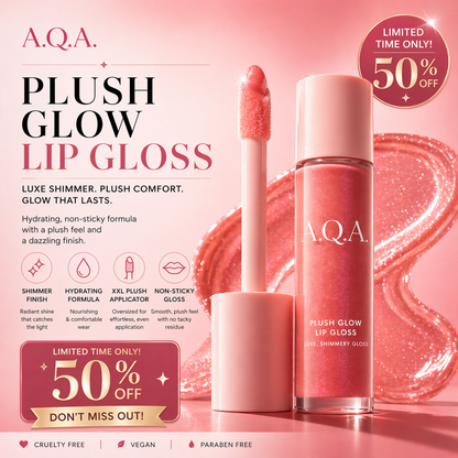 A.Q.A Plush Glow Lip Gloss - Luxe Hydrating Gloss for Fuller-Looking Lips
