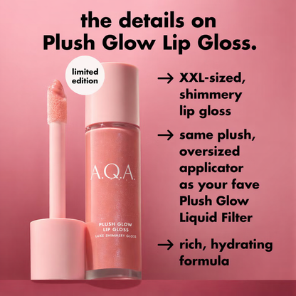 A.Q.A Plush Glow Lip Gloss - Luxe Hydrating Gloss for Fuller-Looking Lips
