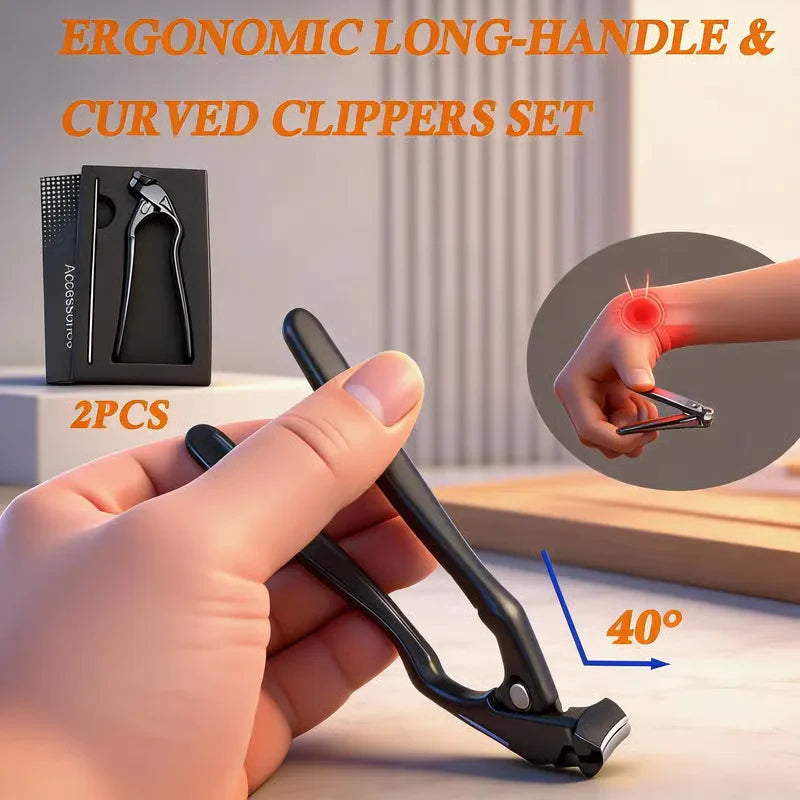 🥳2026 HOT SALE💅Stainless Steel Nail Clipper with Curved Precision Blades – Effortless for Thick Nails & Seniors! ✂️
